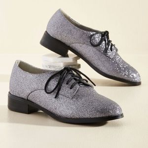 ModCloth sparkly oxford flats